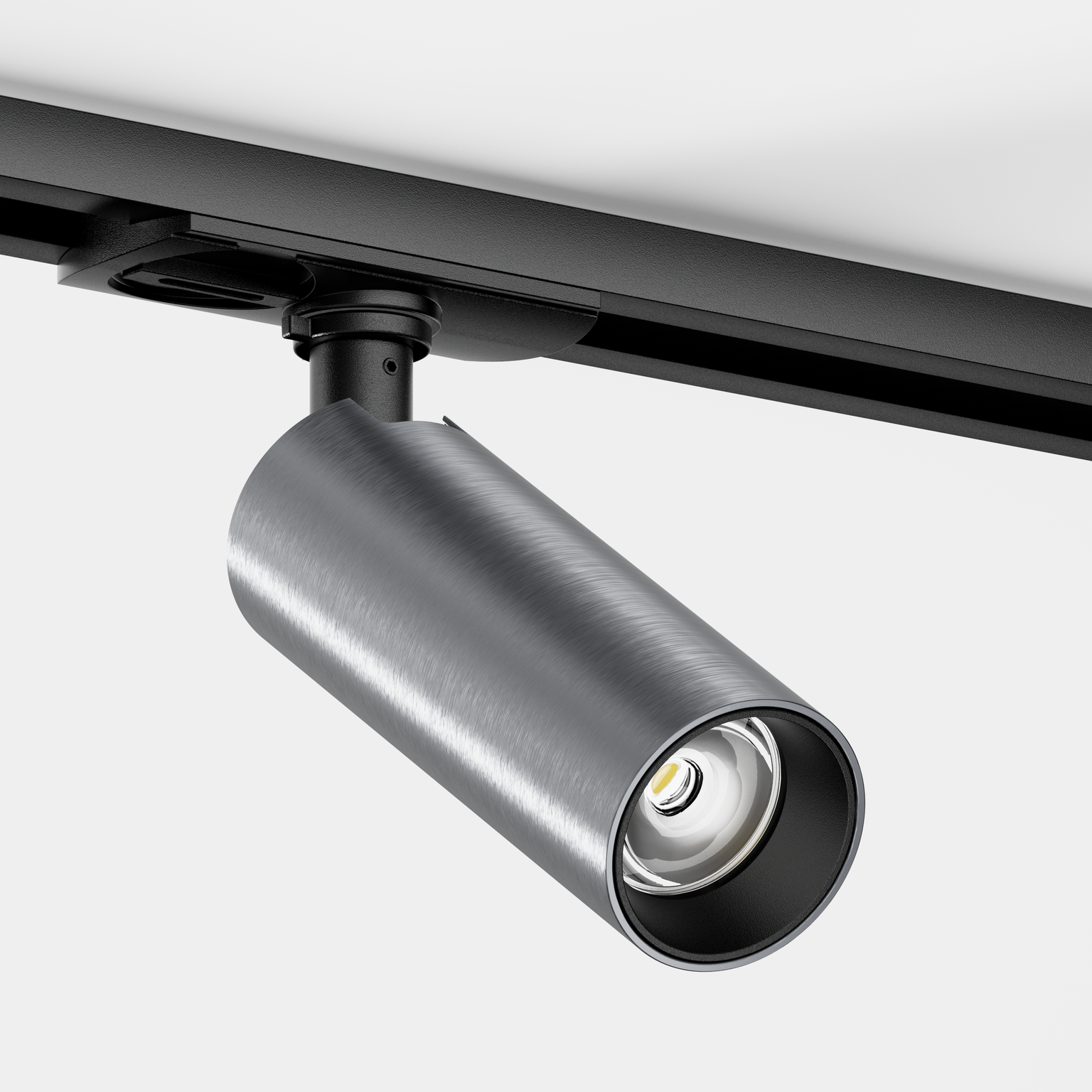 Tuup Slim 1-fase railspot in het zwart, tube Gun metal